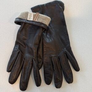 Nordstrom cashmere lined leather gloves